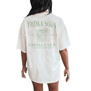 Vodka Soda Social Club Party Graphic Aesthetic Unisex T-Shirt